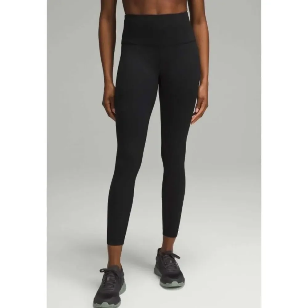 Lululemon Wunder Train High-Rise Ribbed Tight Sz 4 Athletic Black